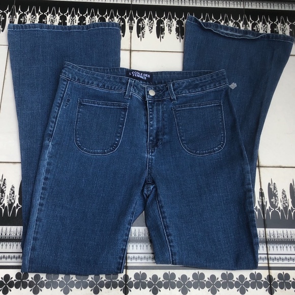 L’ecole Des Femmes Jane Birkin Flare Low Rise Jeans - Picture 9 of 12